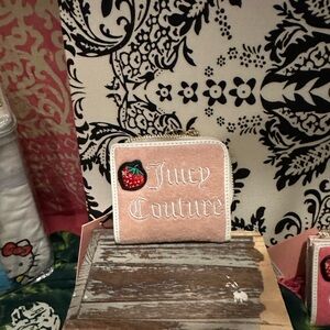 Juicy Couture Pink and White Card Holder
